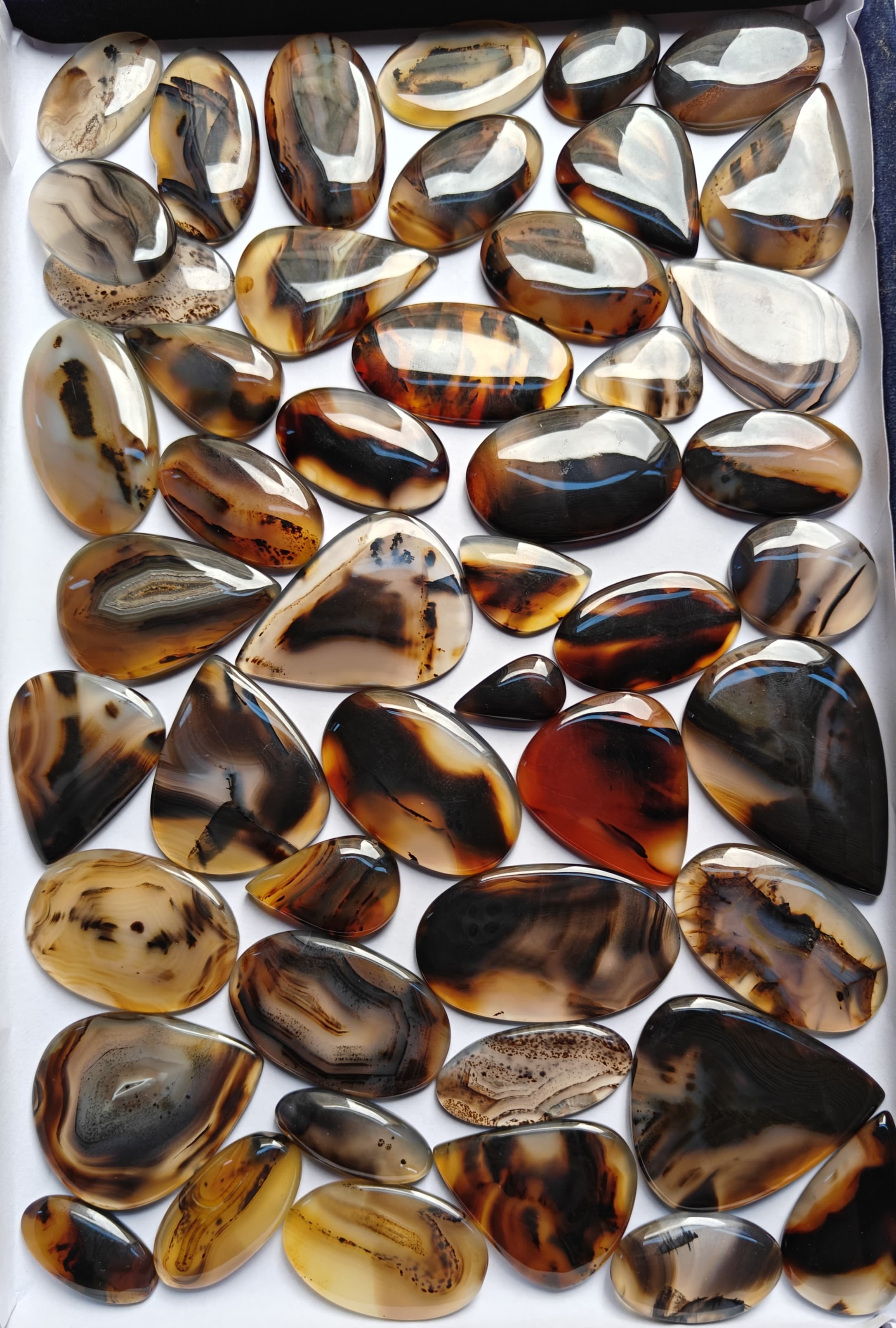 Natural Montana Agate Mix Shape Gemstone (Cabochon )
