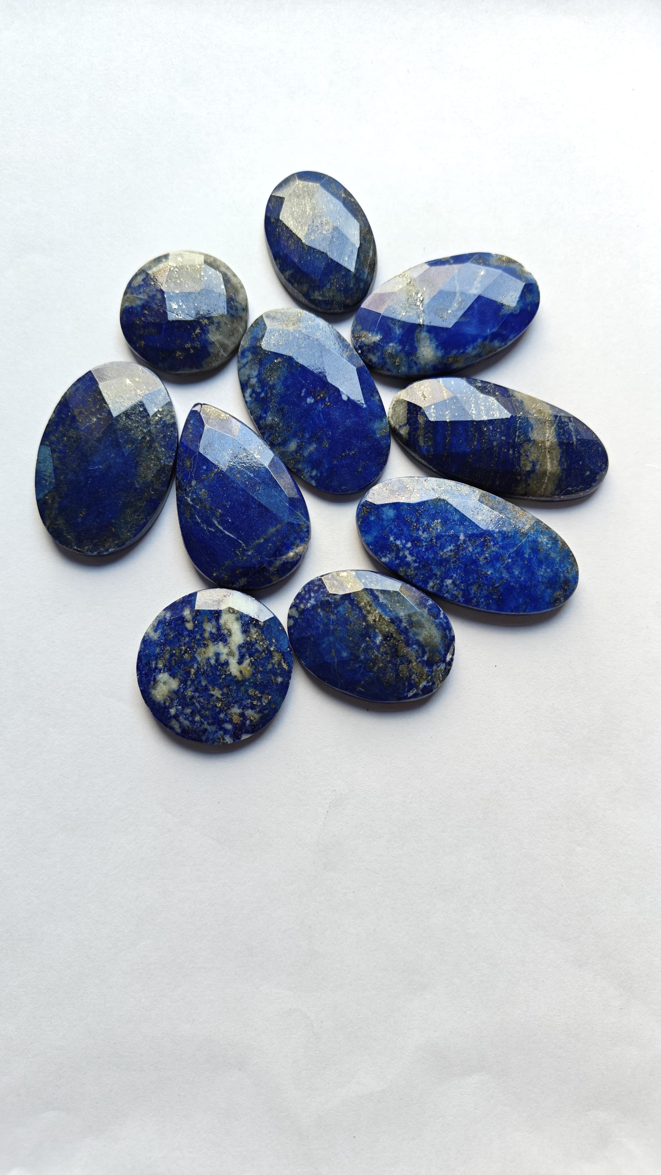 Natural Lapis Lazuli Faceted  Mix Shape Gemstone (Cabochon )