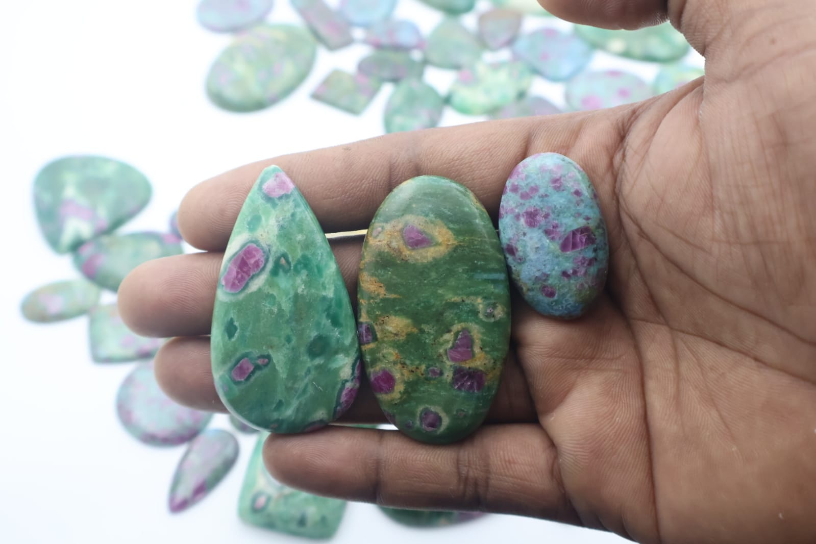 Natural Ruby Fuchsite  Mix Shape Gemstone (Cabochon )