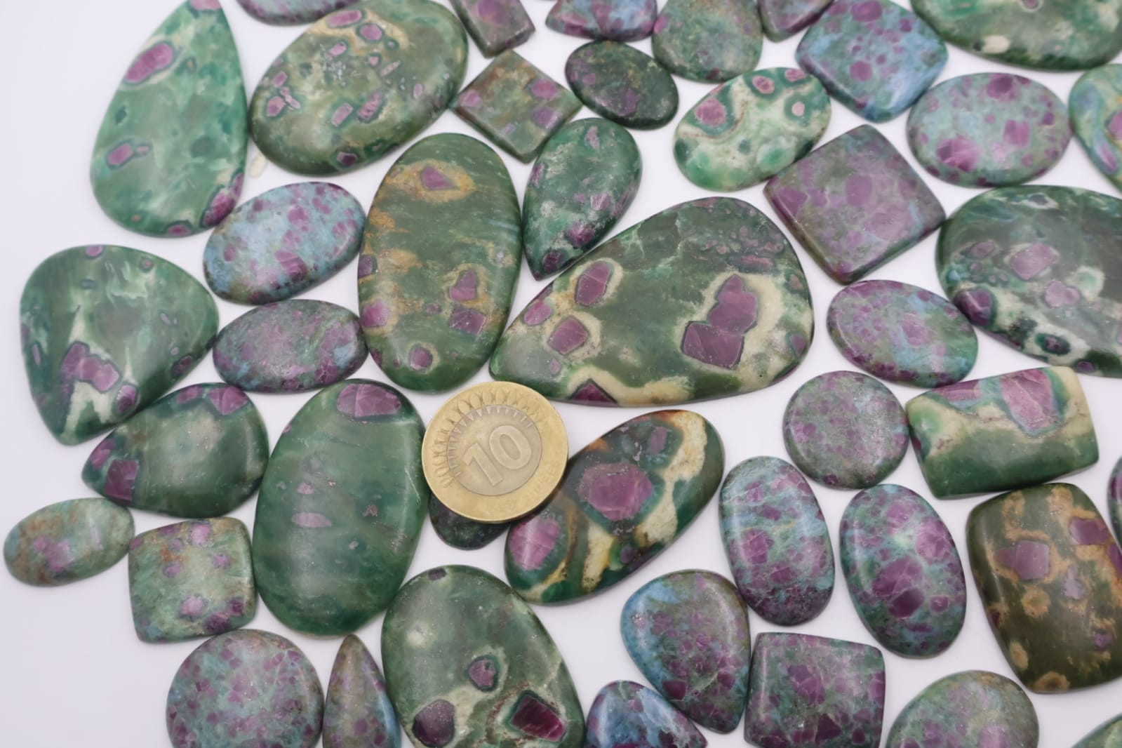 Natural Ruby Fuchsite  Mix Shape Gemstone (Cabochon )