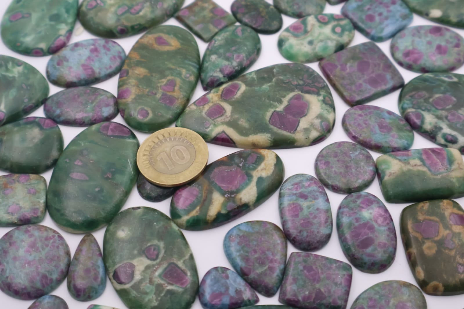 Natural Ruby Fuchsite  Mix Shape Gemstone (Cabochon )