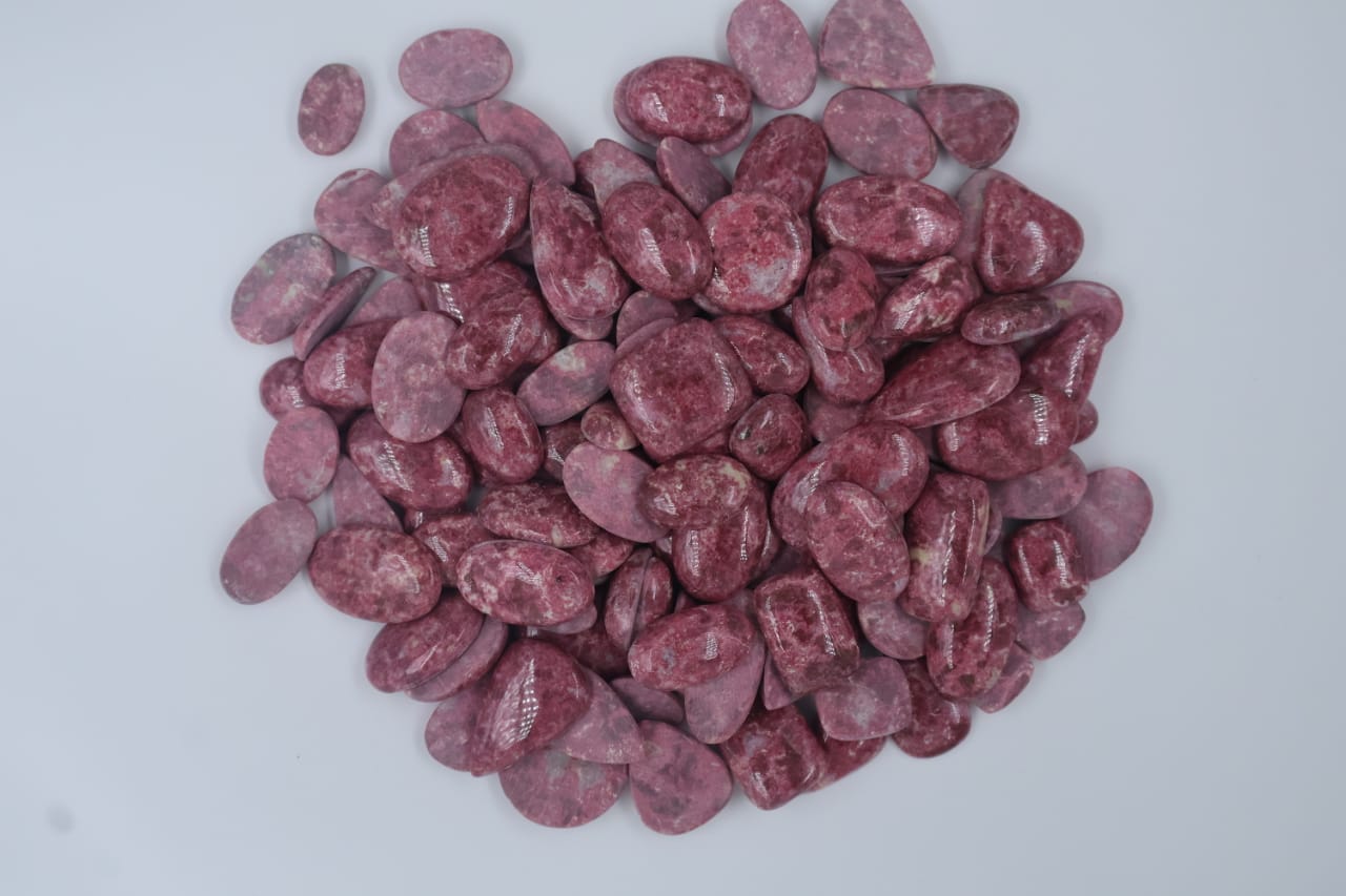 Natural Thulite Mix Shape Gemstone (Cabochon )