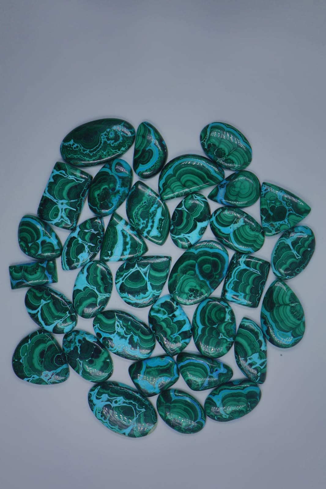  Natural Chrysocolla Malachite Mix Shape Gemstone (Cabochon )