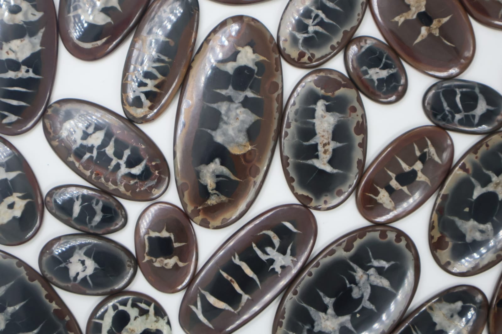 Natural Black Septarian Mix Shape Gemstone (Cabochon )