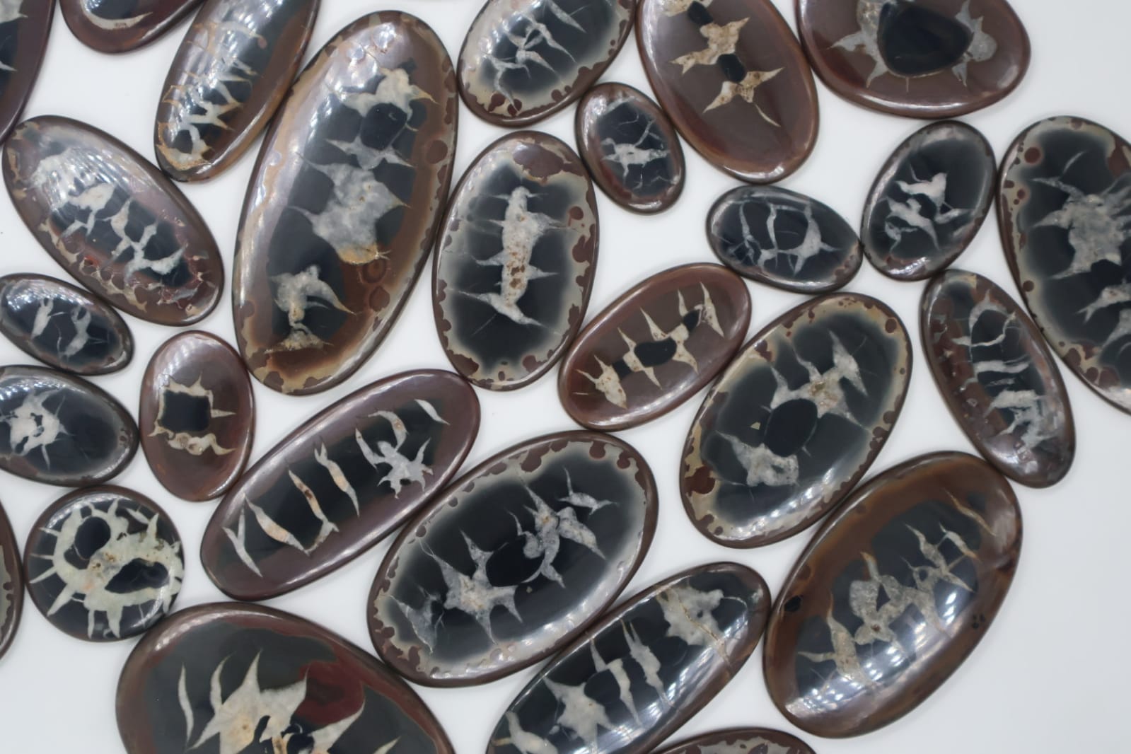 Natural Black Septarian Mix Shape Gemstone (Cabochon )