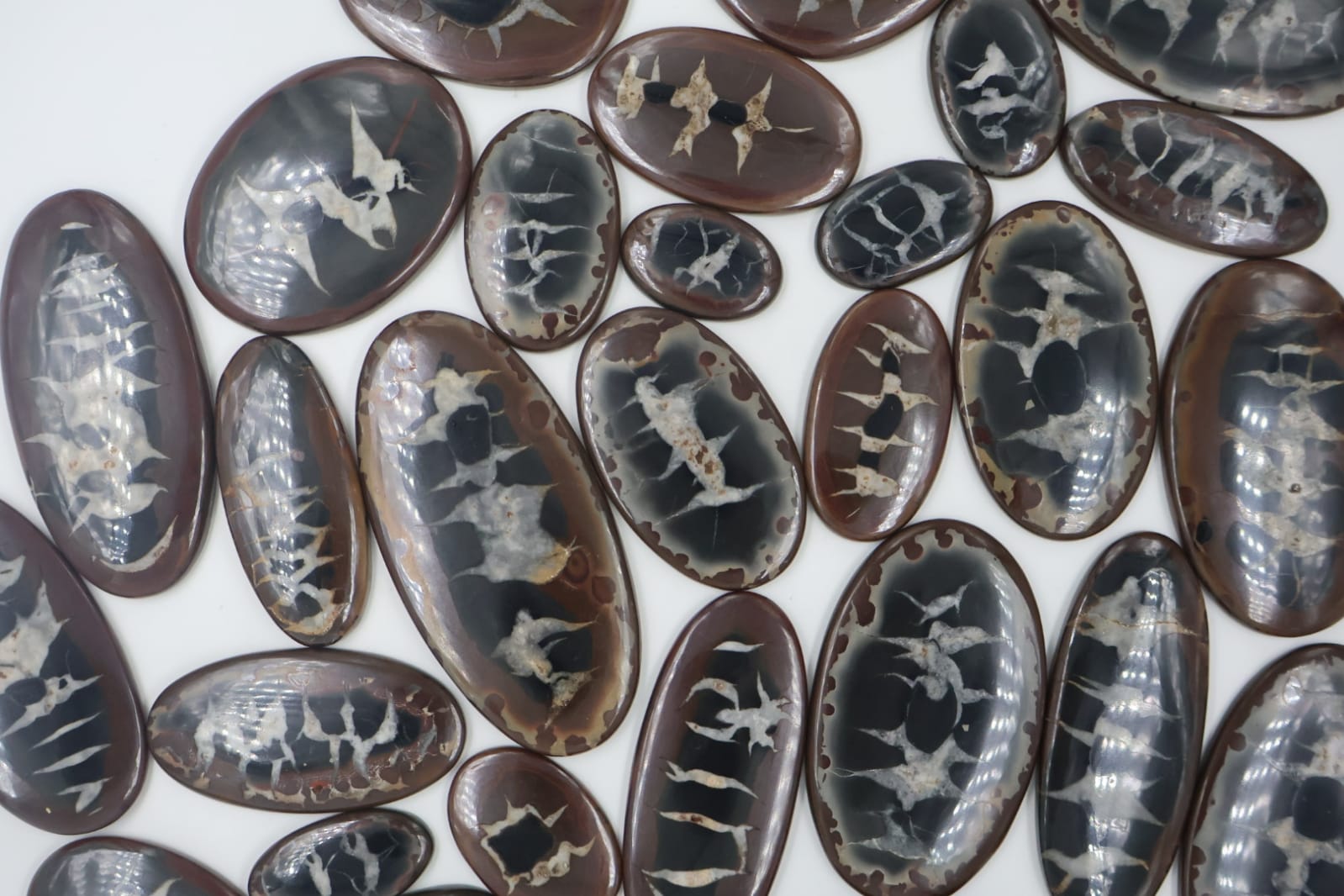 Natural Black Septarian Mix Shape Gemstone (Cabochon )