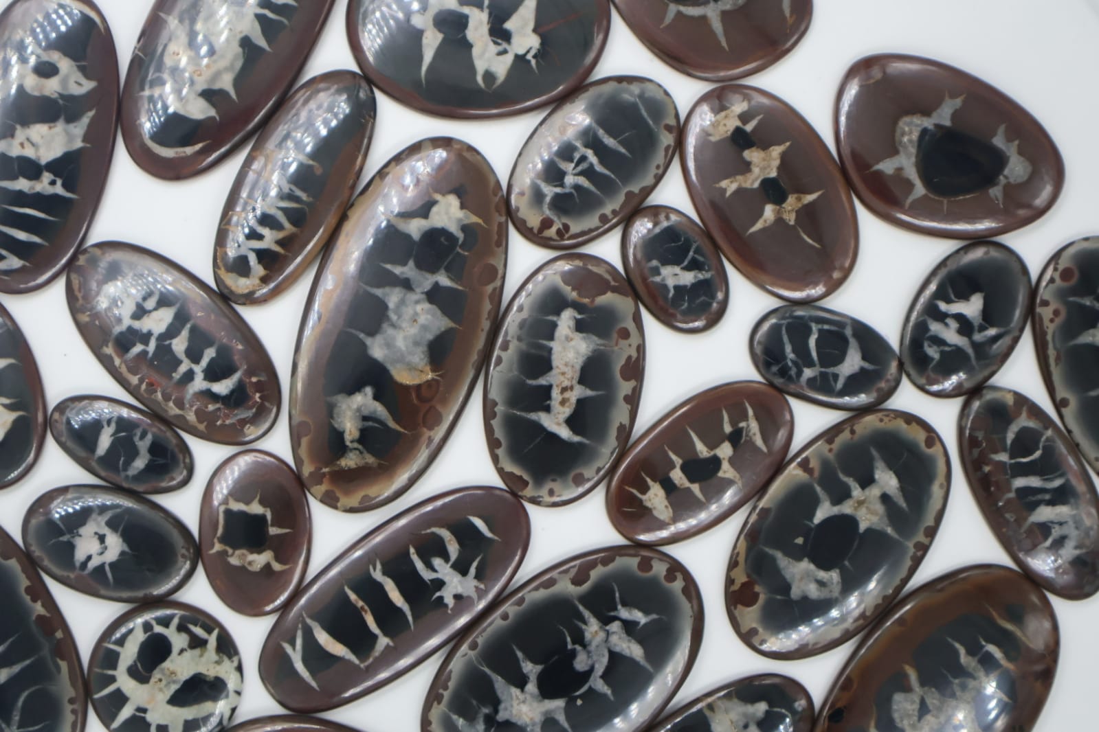 Natural Black Septarian Mix Shape Gemstone (Cabochon )