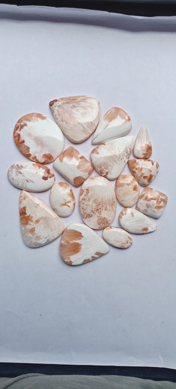 Natural Pink Scolosite Mix Shape Gemstone (Cabochon )Loose Gemstones