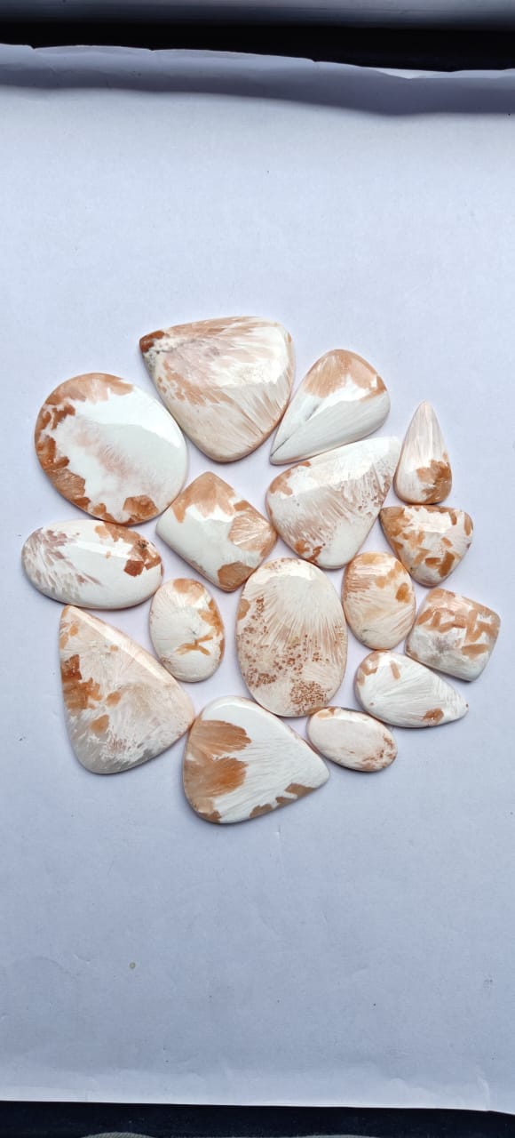 Natural Pink Scolosite Mix Shape Gemstone (Cabochon )Loose Gemstones