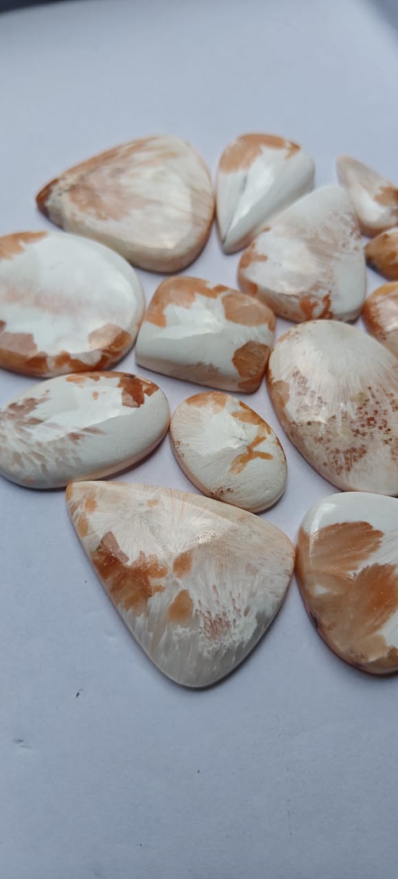 Natural Pink Scolosite Mix Shape Gemstone (Cabochon )Loose Gemstones