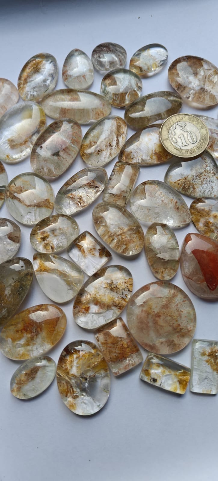 Natural Garden Quartz  Mix Shape Gemstone (Cabochon )