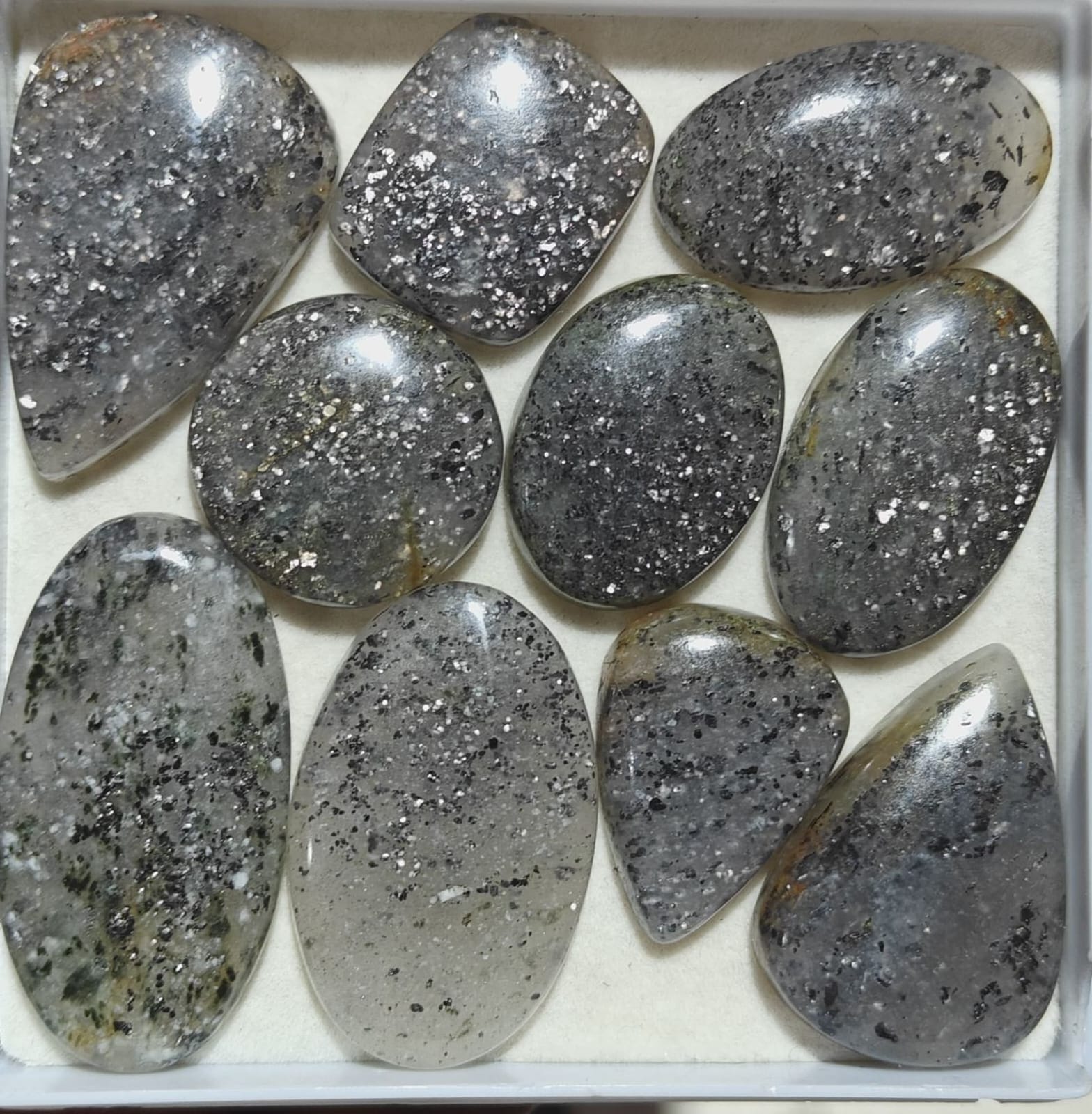 Natural Black Sunstone  Mix Shape Gemstone (Cabochon )Loose Gemstones