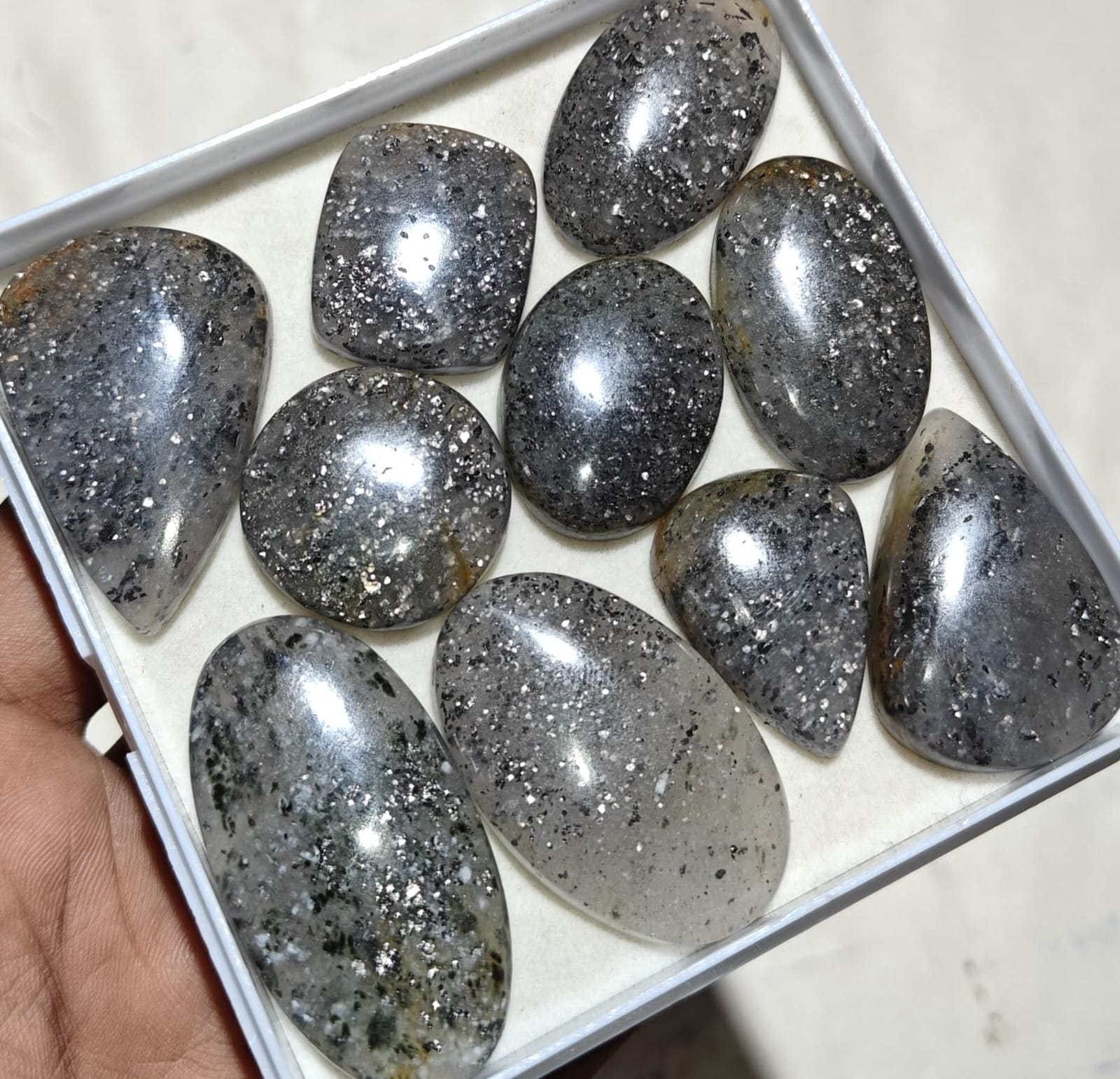 Natural Black Sunstone  Mix Shape Gemstone (Cabochon )Loose Gemstones