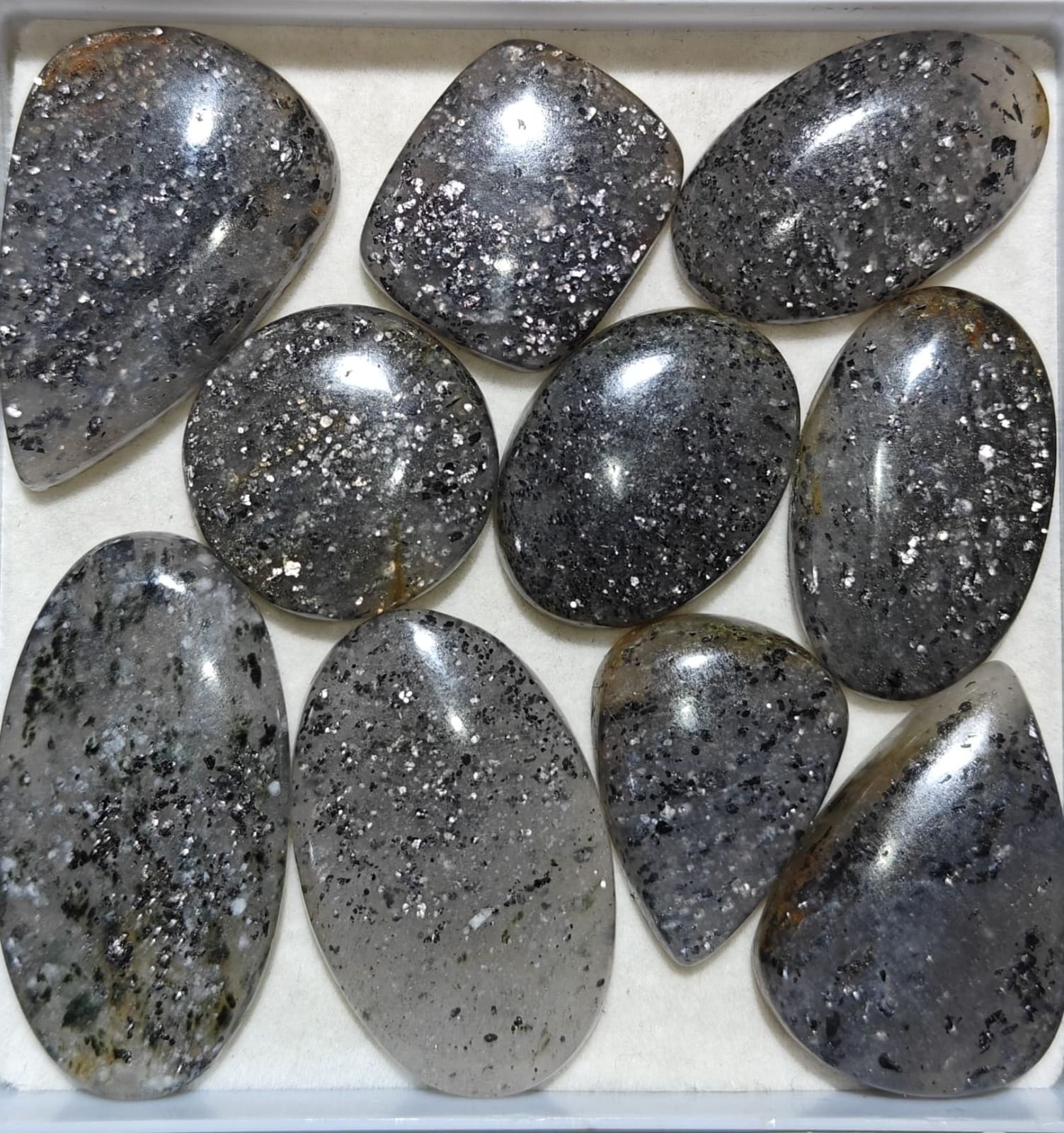 Natural Black Sunstone  Mix Shape Gemstone (Cabochon )Loose Gemstones