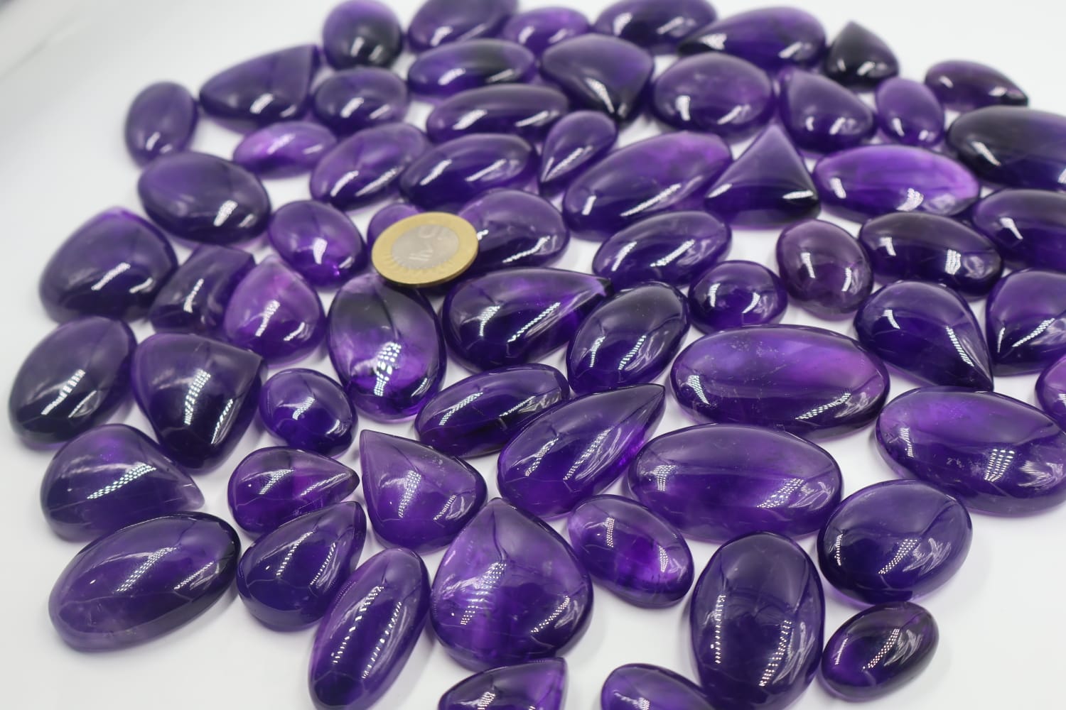 Natural Amethyst  Mix Shape Gemstone (Cabochon )