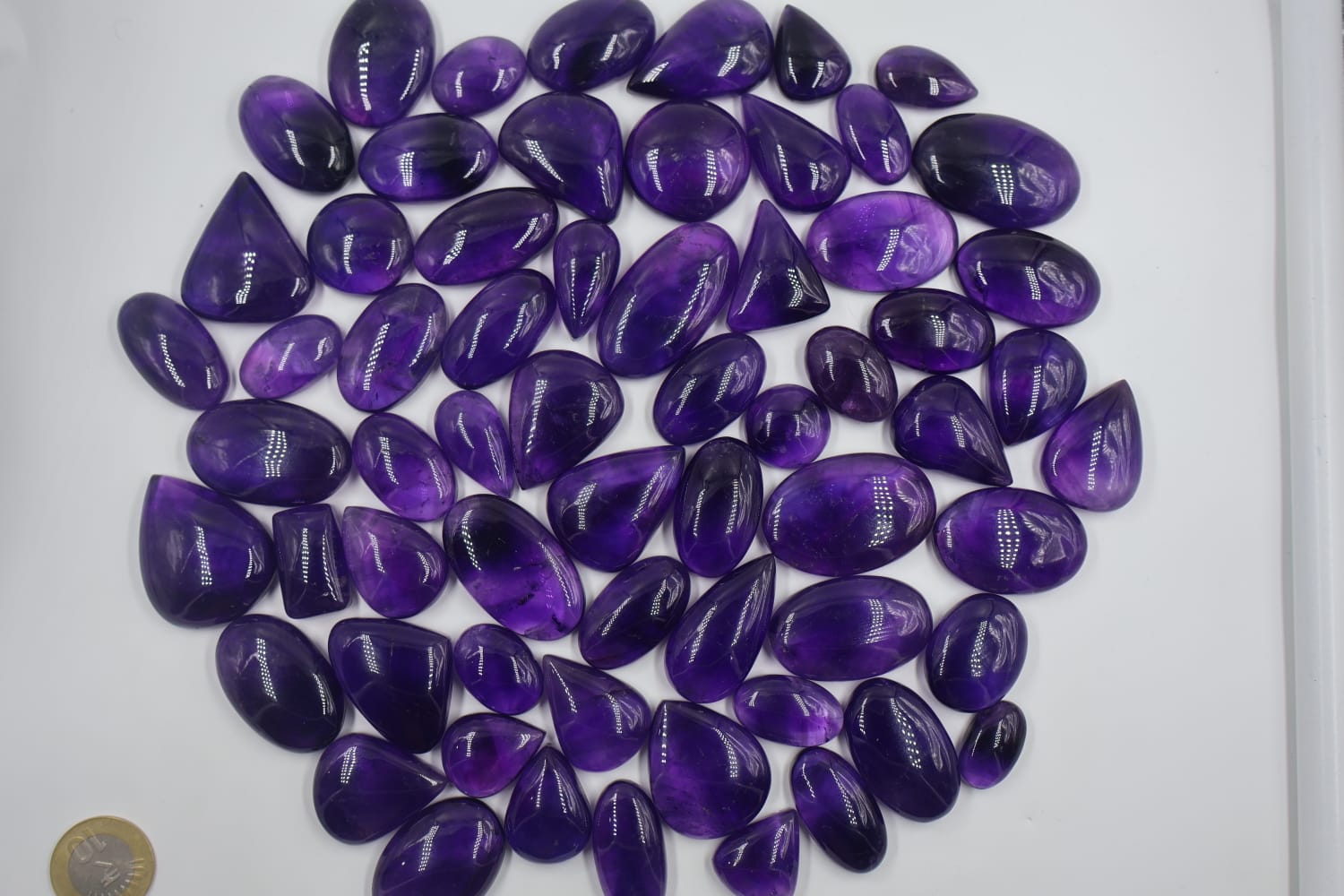 Natural Amethyst  Mix Shape Gemstone (Cabochon )