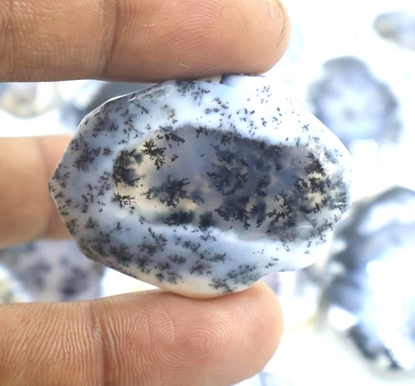 Natural Dendrite opal  Slice Mix Shape Gemstone (Cabochon )