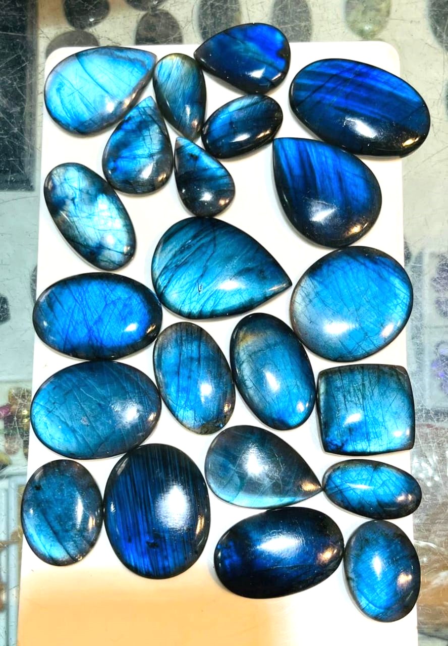 Natural Blue  Labradorite  Shape Gemstone (Cabochon )