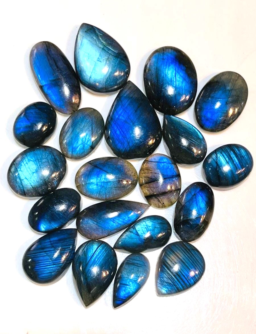 Natural Blue  Labradorite  Shape Gemstone (Cabochon )