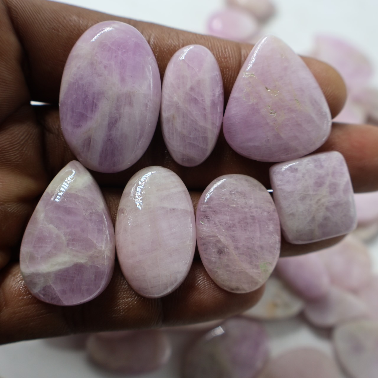 Natural Pink Kunzite  Mix Shape Gemstone (Cabochon )