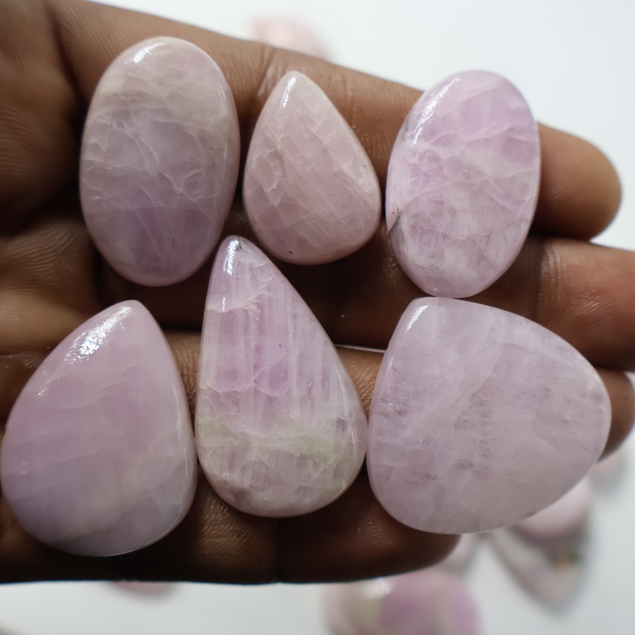 Natural Pink Kunzite  Mix Shape Gemstone (Cabochon )