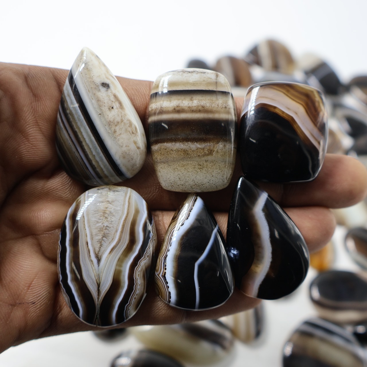 Natural Sulemani Hakik Mix Shape Gemstone (Cabochon )
