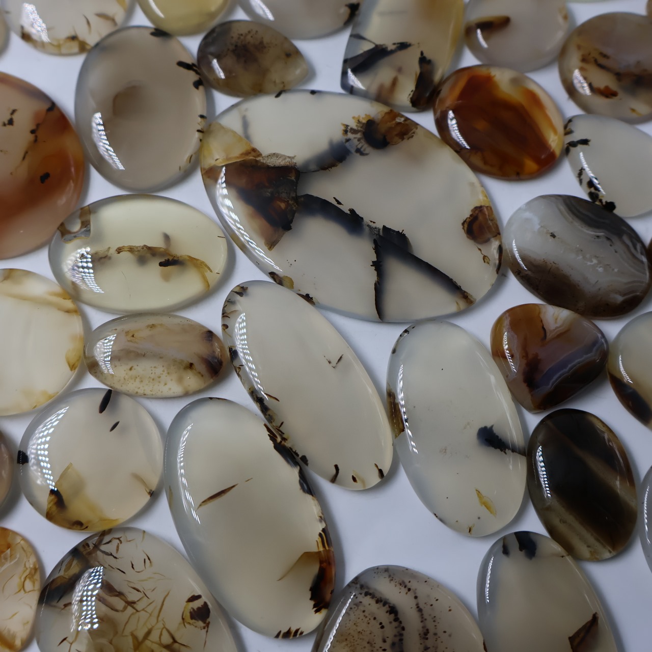 Natural Montana Agate Mix Shape Gemstone (Cabochon )
