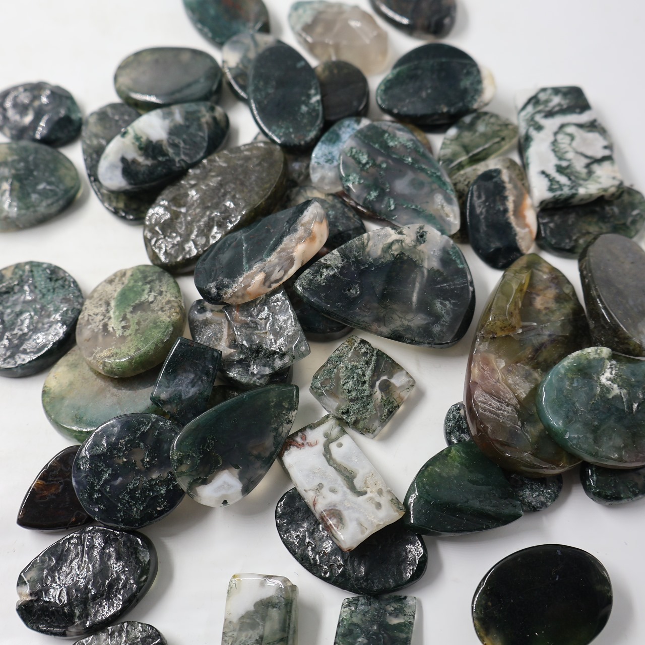 Natural Polished Montana Agate  Druzy Mix Shape Gemstone (Cabochon )
