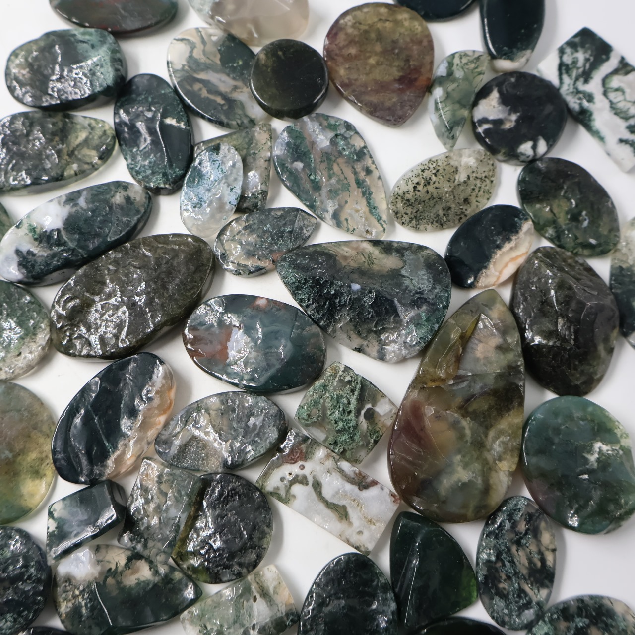 Natural Polished Montana Agate  Druzy Mix Shape Gemstone (Cabochon )