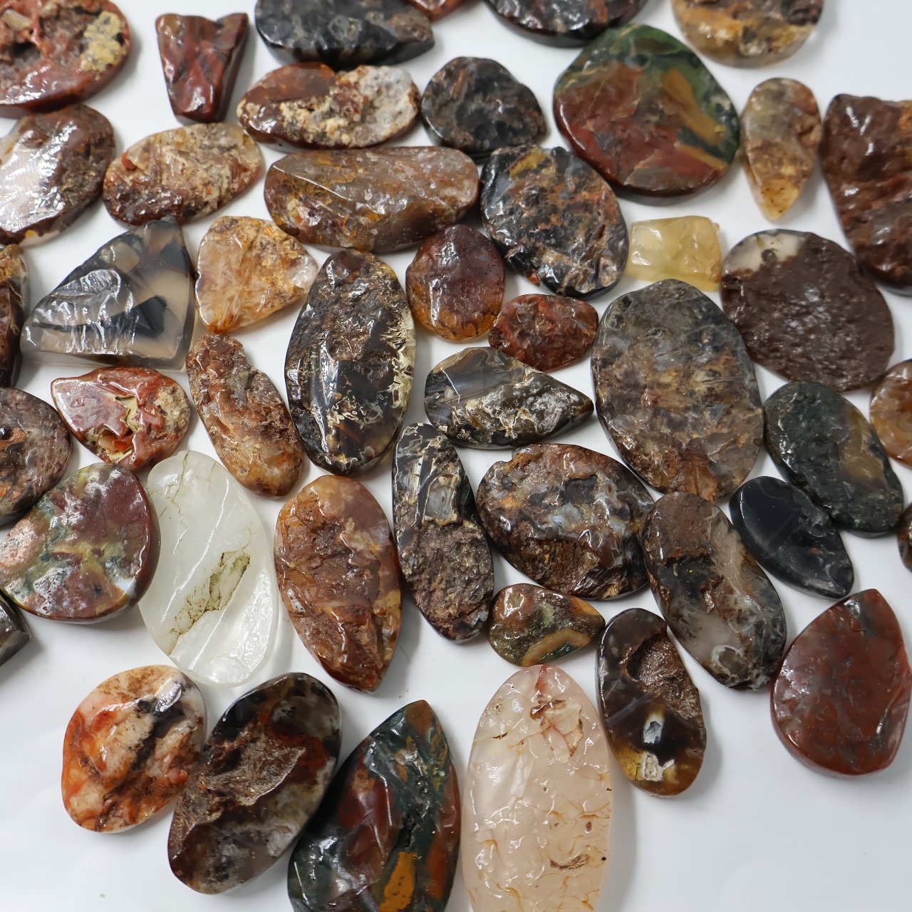 Natural Polished Turkey Agate Druzy  Mix Shape Gemstone (Cabochon )