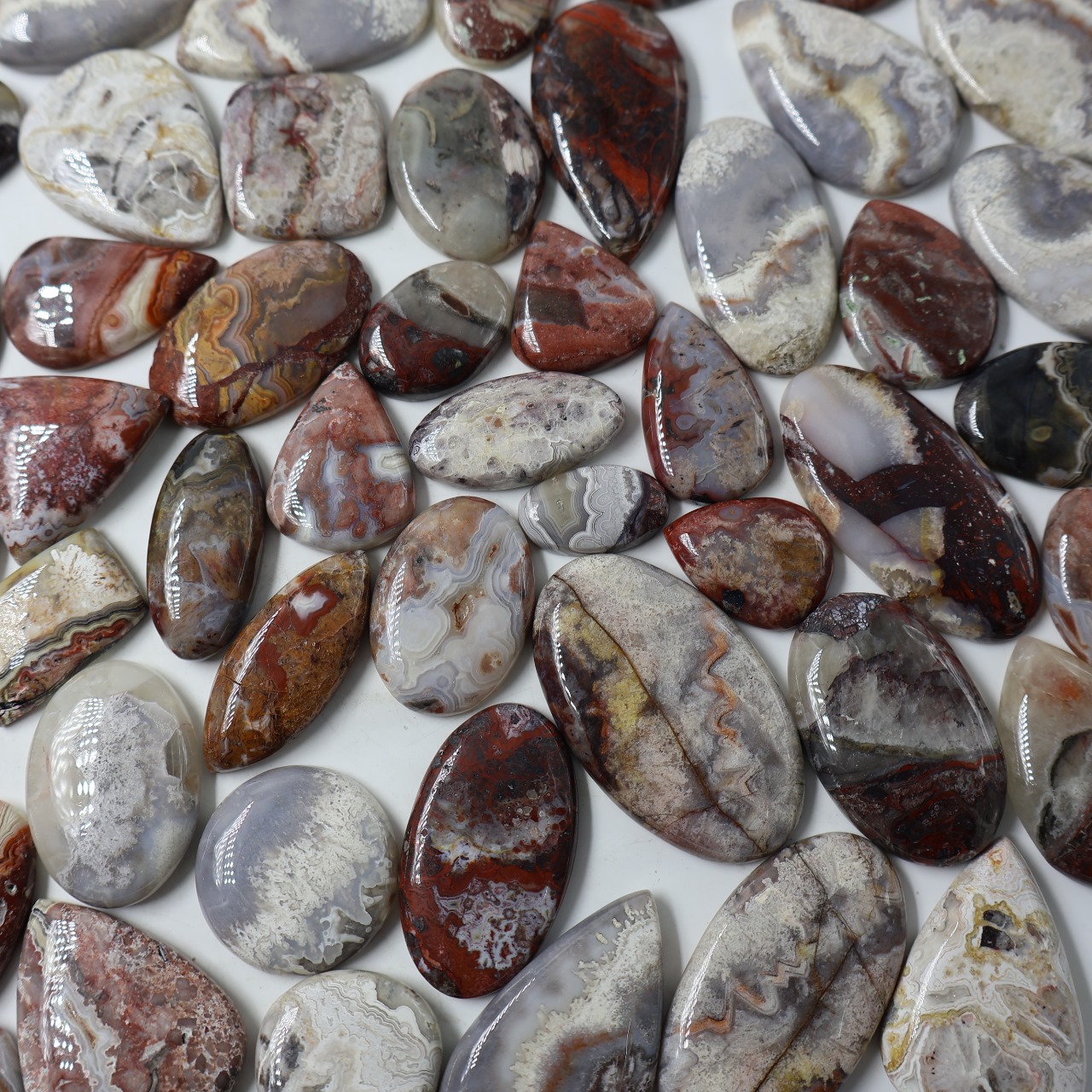 Natural Crazy Lace Agate Mix Shape Gemstone (Cabochon ) Loose Gemstones
