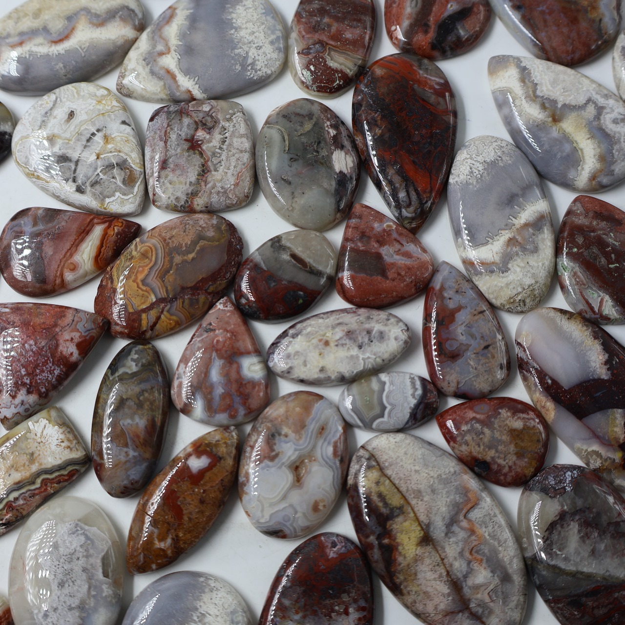 Natural Crazy Lace Agate Mix Shape Gemstone (Cabochon ) Loose Gemstones