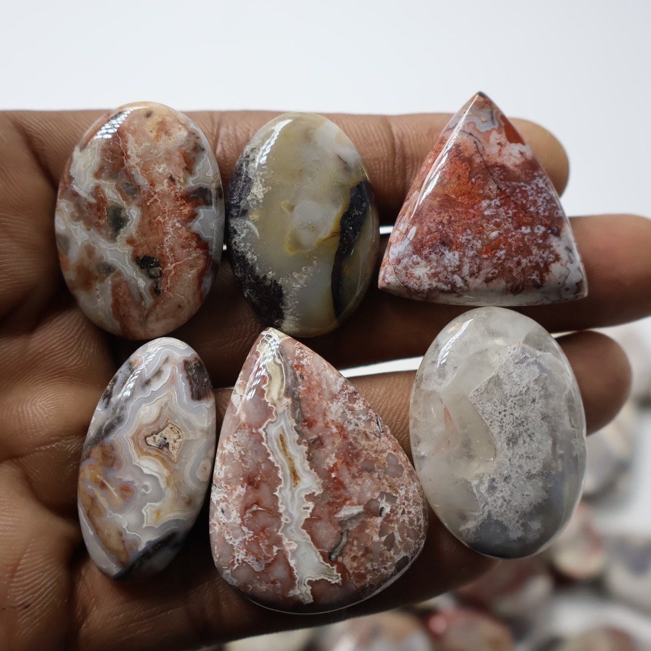 Natural Crazy Lace Agate Mix Shape Gemstone (Cabochon ) Loose Gemstones