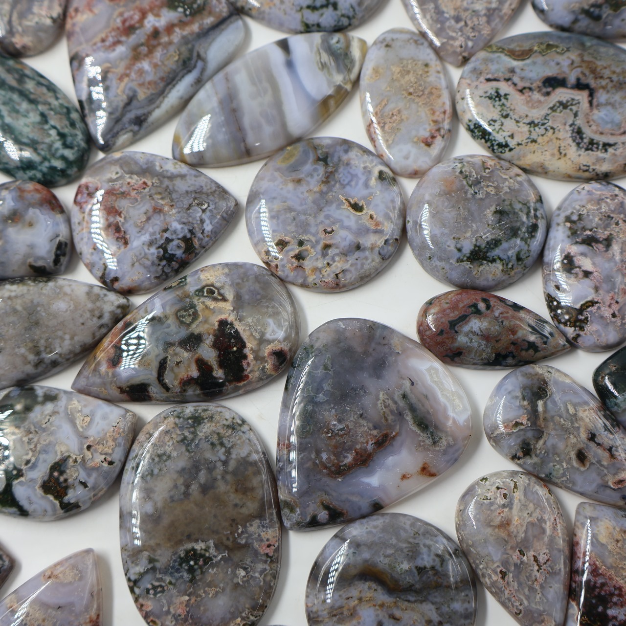 Natural Ocean Jasper Druzy Mix Shape Gemstone (Cabochon )