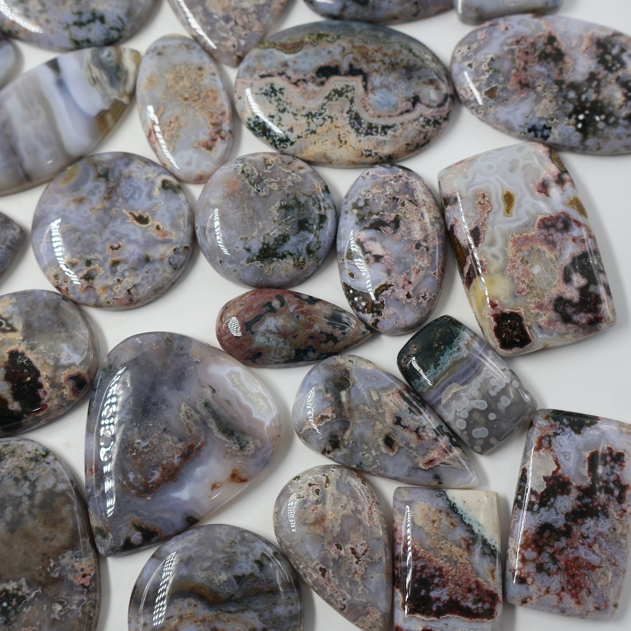 Natural Ocean Jasper Druzy Mix Shape Gemstone (Cabochon )