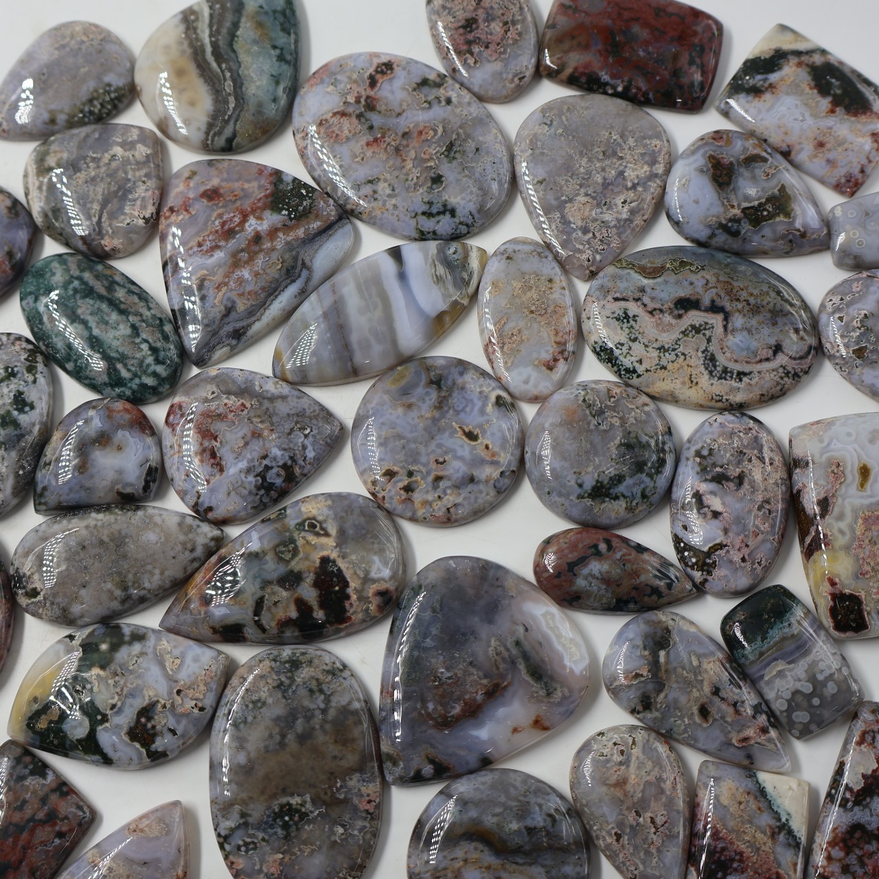 Natural Ocean Jasper Druzy Mix Shape Gemstone (Cabochon )