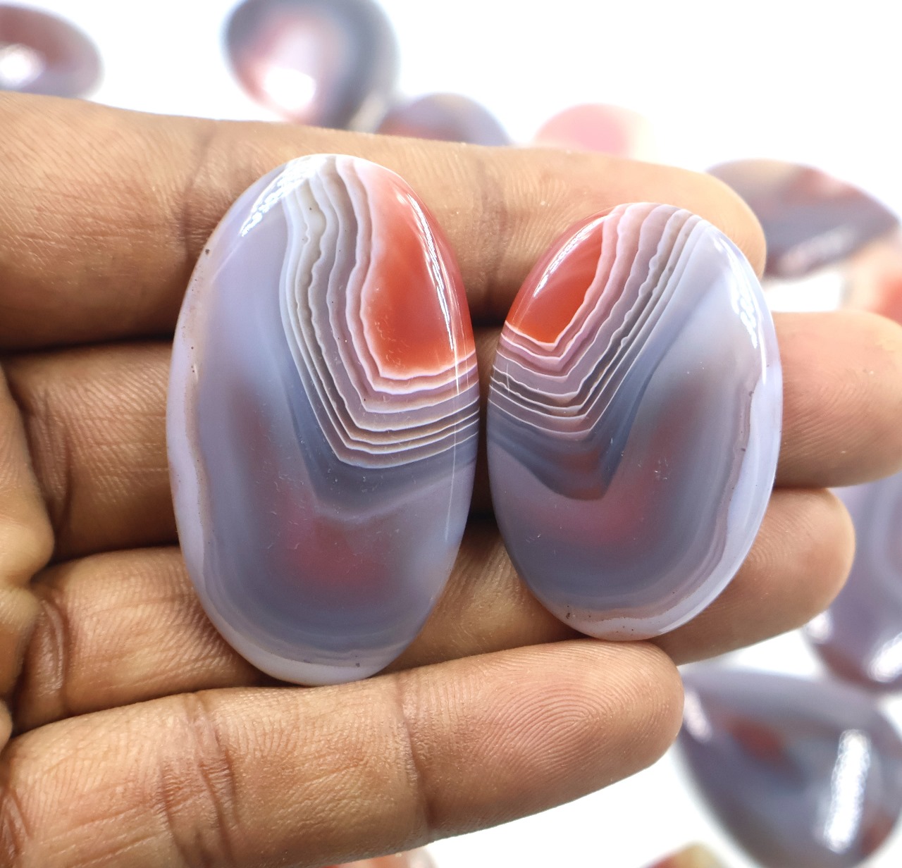 Natural Botswana Agate Mix Shape Gemstone (Cabochon )
