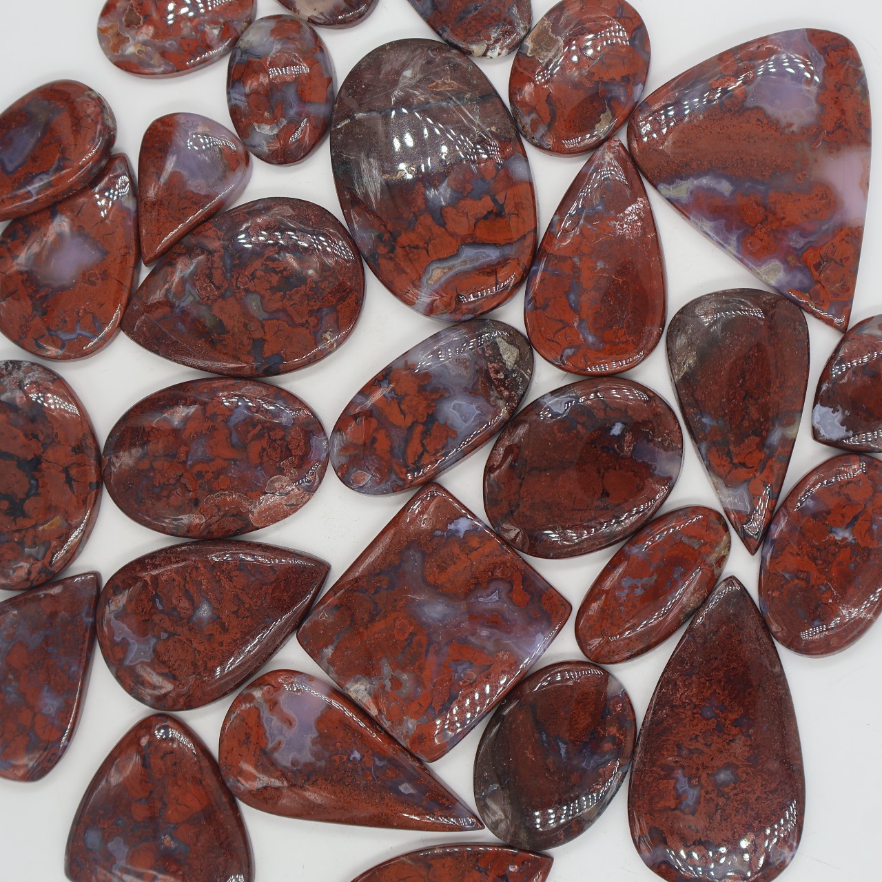Natural Poppy Jasper  Mix Shape Gemstone (Cabochon )