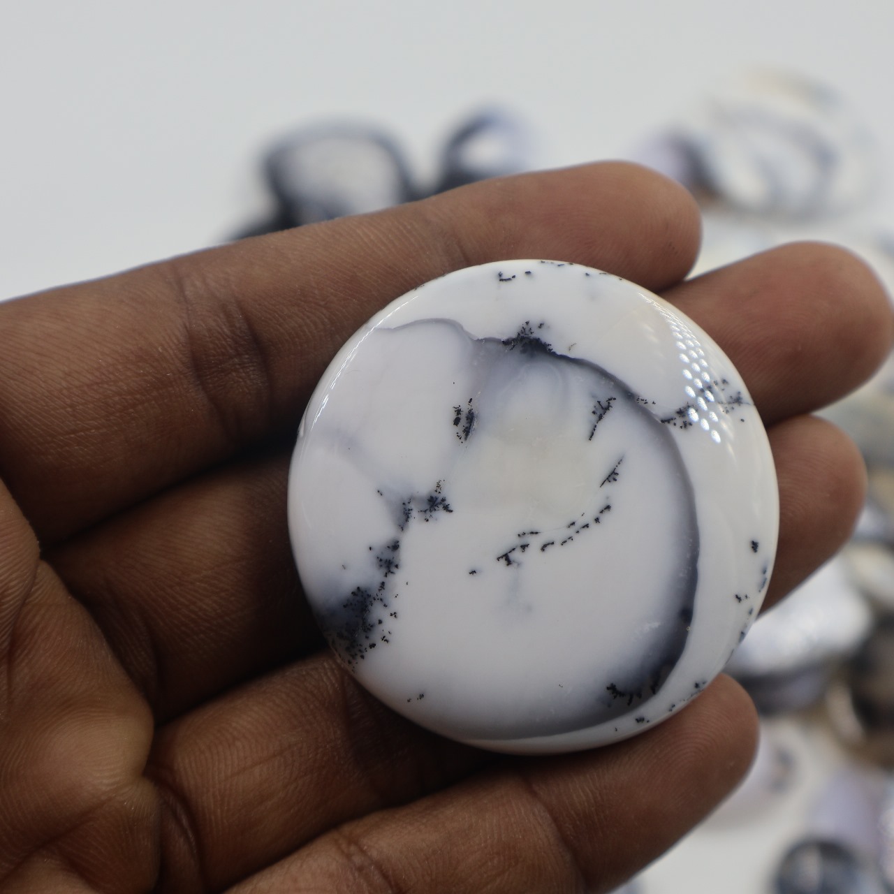 Natural Dendrite opal   Mix Shape Gemstone (Cabochon )