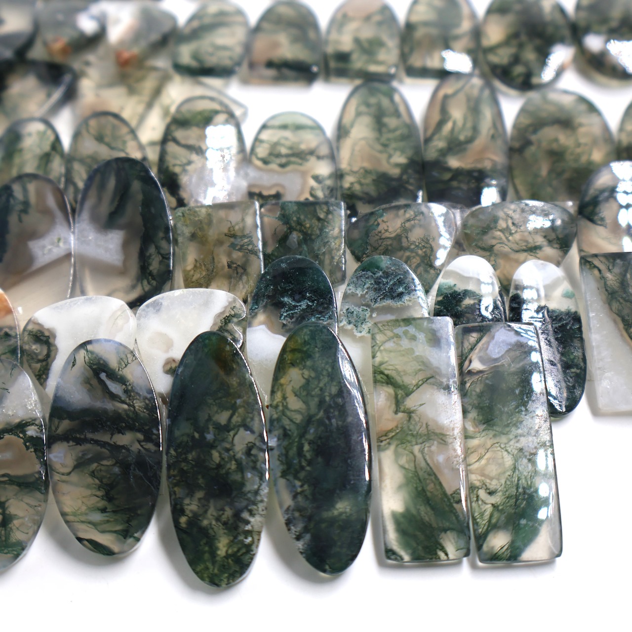Natural Moss Agate Pair Gemstone Mix Shape Wholesale lot