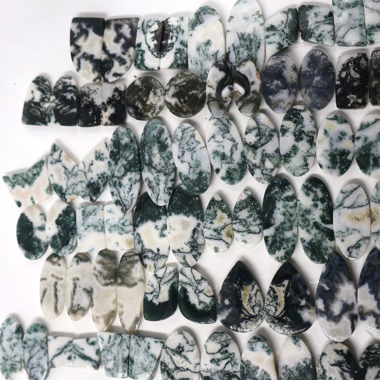 Natural Tree Agate Pair Gemstone Mix Shape Wholesale lot