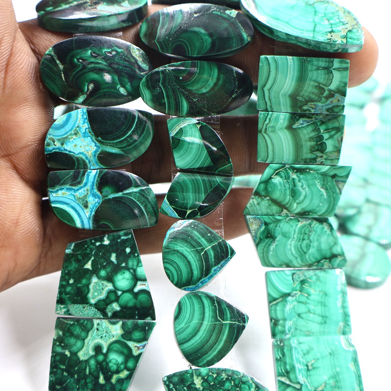 Natural Malachite Pair Gemstone Mix Shape Wholesale lot