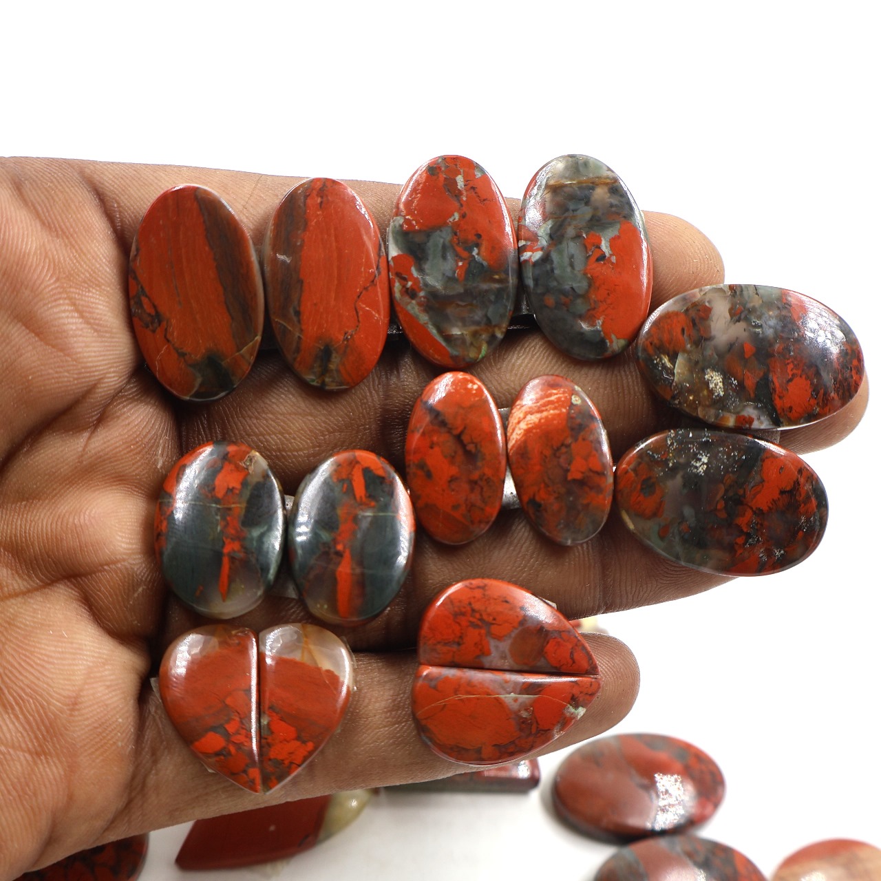 Natural African Bloodstone Pair Gemstone Mix Shape Wholesale lot
