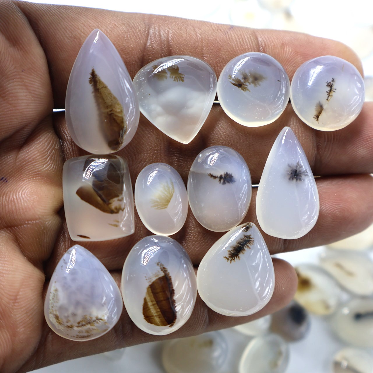 Natural dendritic agate cabs Gemstone Mix Shape Wholesale lot