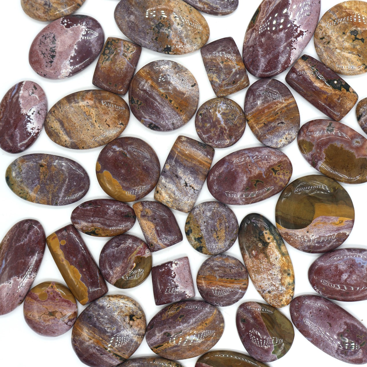 Natural Ocean Jasper Mix Shape Gemstone (Cabochon )