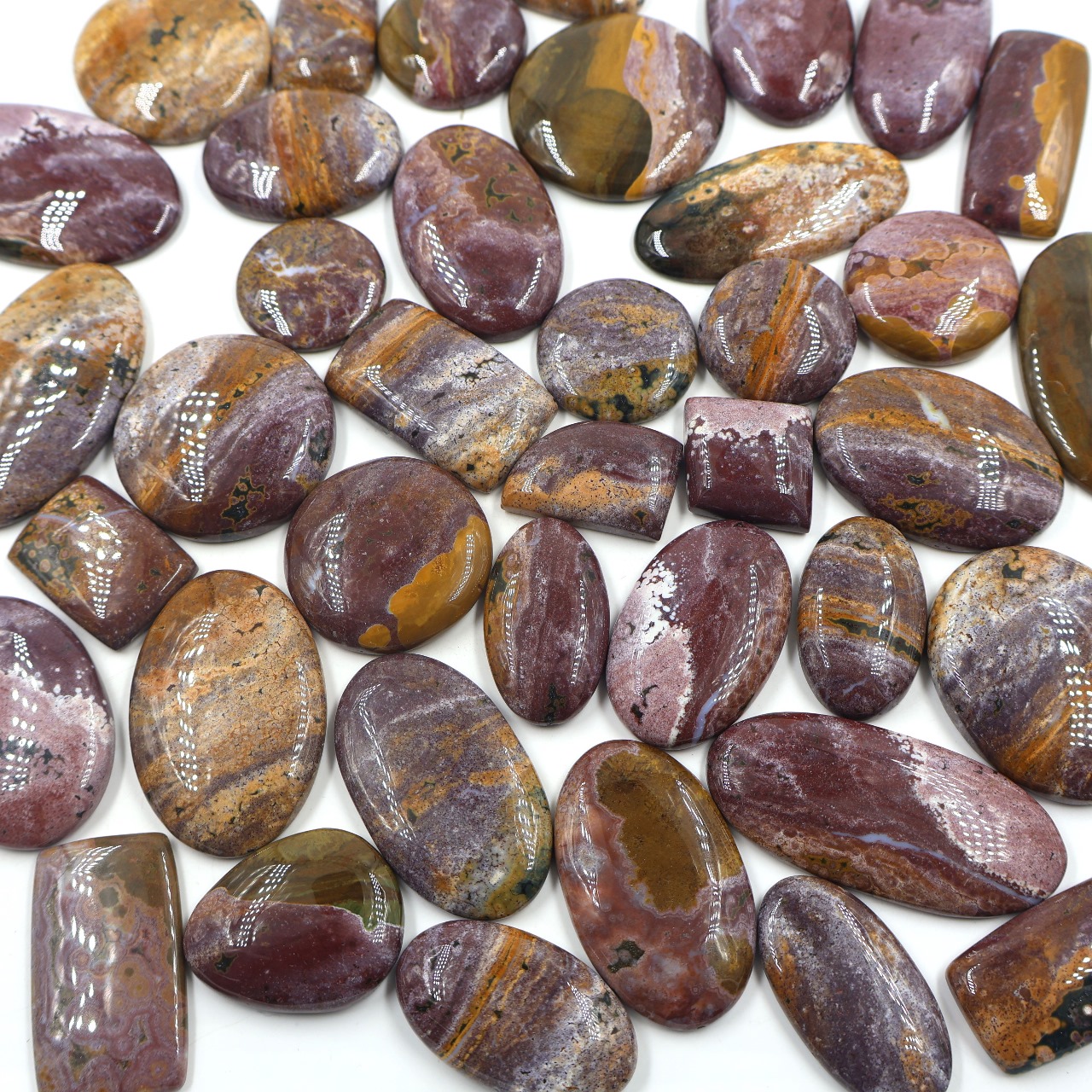 Natural Ocean Jasper Mix Shape Gemstone (Cabochon )