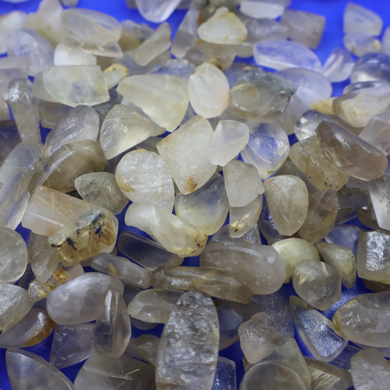 Natural Golden Rutile druzy Mix Shape Gemstone (Cabochon )