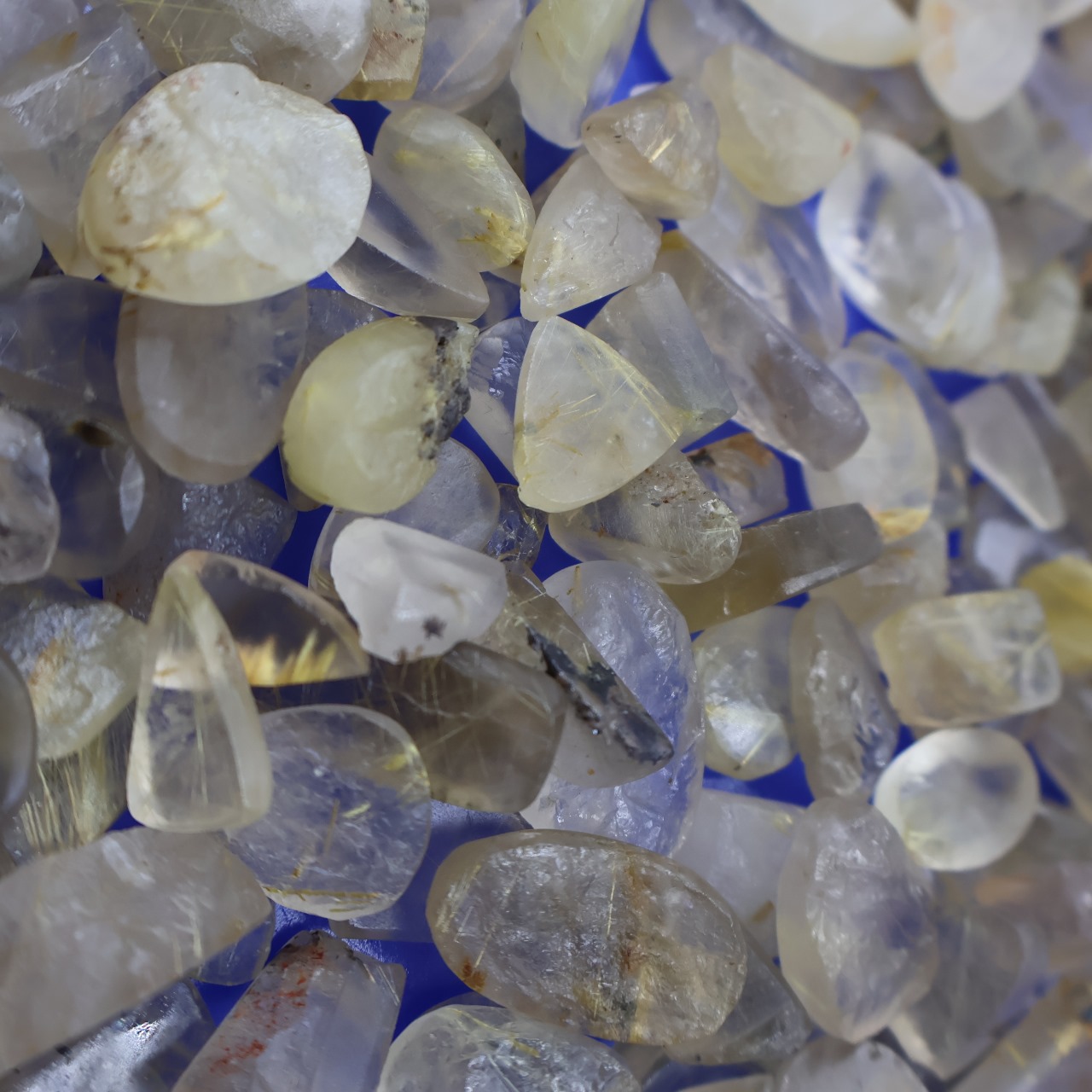 Natural Golden Rutile druzy Mix Shape Gemstone (Cabochon )