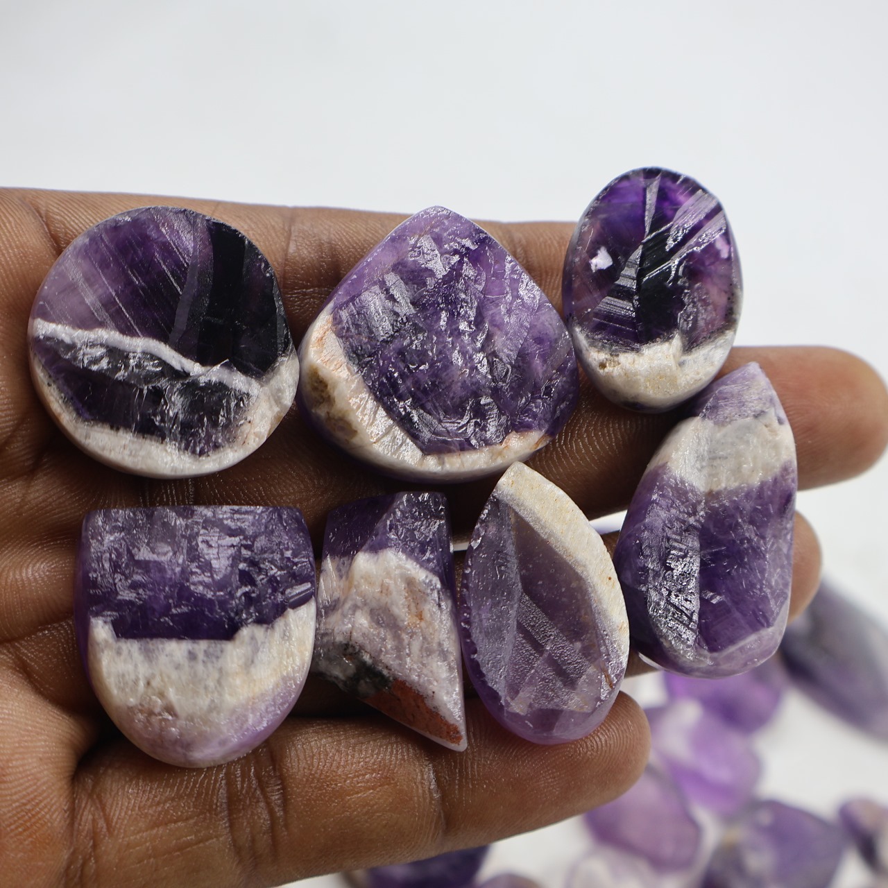 Natural Amethyst Lace druzy Mix Shape Gemstone (Cabochon )