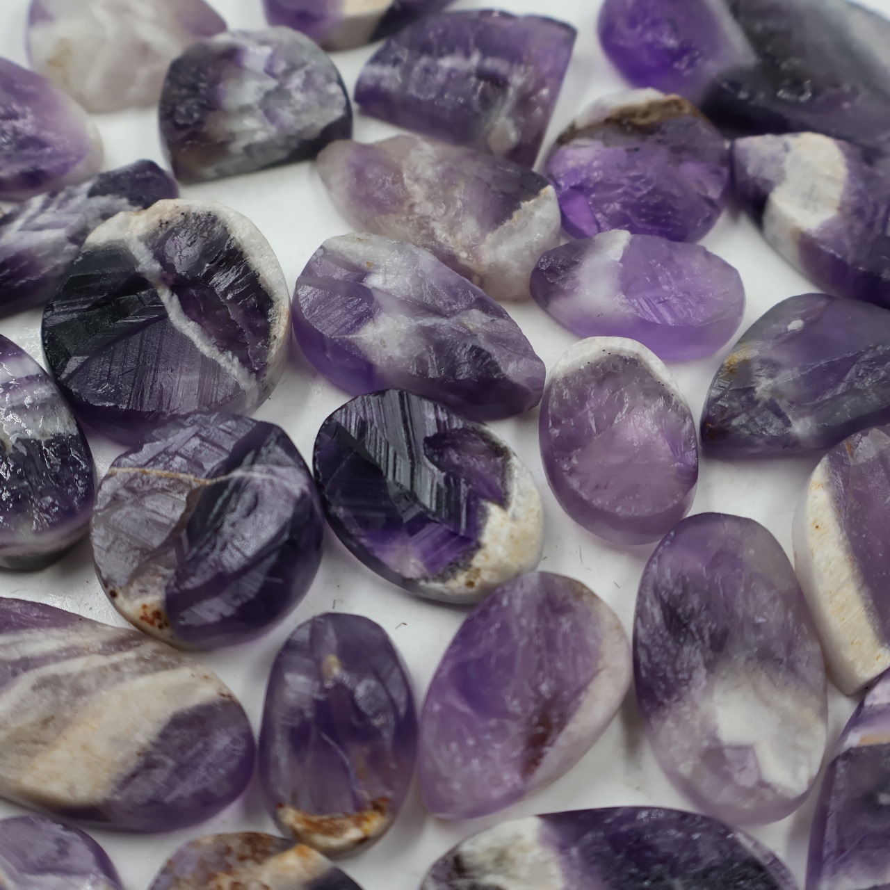 Natural Amethyst Lace druzy Mix Shape Gemstone (Cabochon )